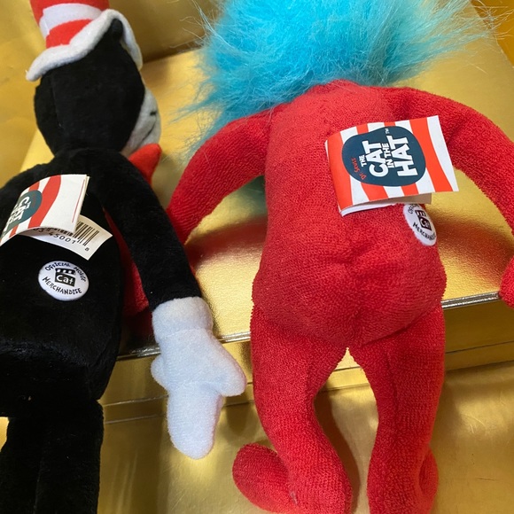 DR SEUSS VTG 2003 CAT IN THE HAT & THING 2 PLUSH OFFICIAL MOVIE MERCHANDISE - Picture 8 of 12